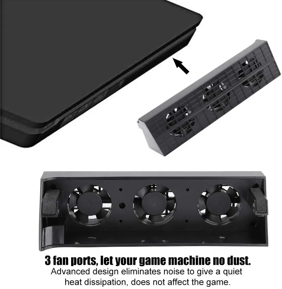 Auto Turbo Cooling Fan Automatic Temperature Sensor Controlled Radiator Heat Exhaust External USB Cooler for Playstation 4 Slim