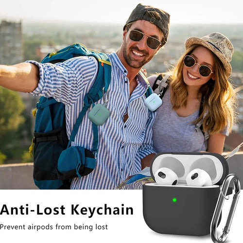 3rd Gen Earphone Case For AirPods 3 Earphone Protective Case With Hook Hole Silicone Cover Earbuds Ear Pads With Cleaner Kit